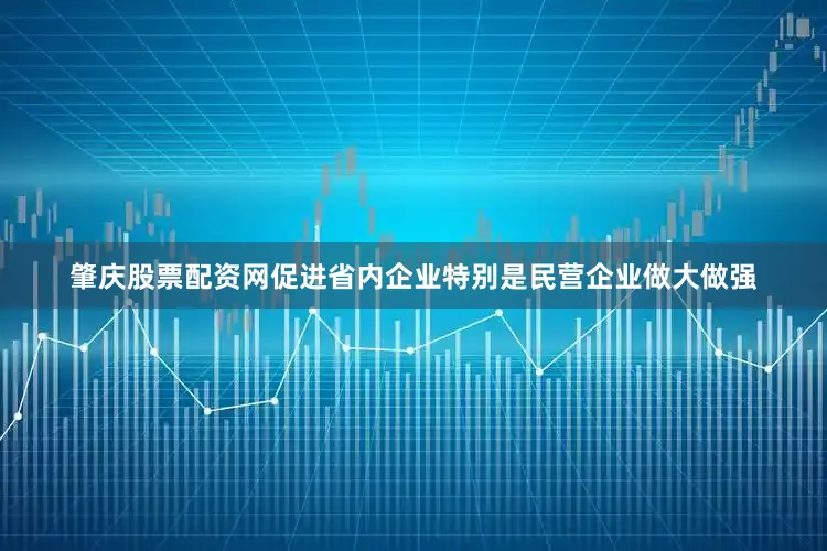 肇庆股票配资网促进省内企业特别是民营企业做大做强
