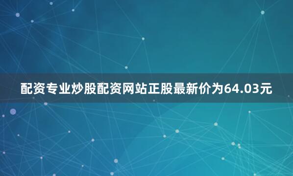 配资专业炒股配资网站正股最新价为64.03元